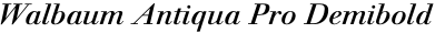 Walbaum Antiqua Pro Demibold Italic